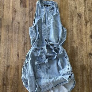 Banana Republic Sleeveless Denim High Low Dress